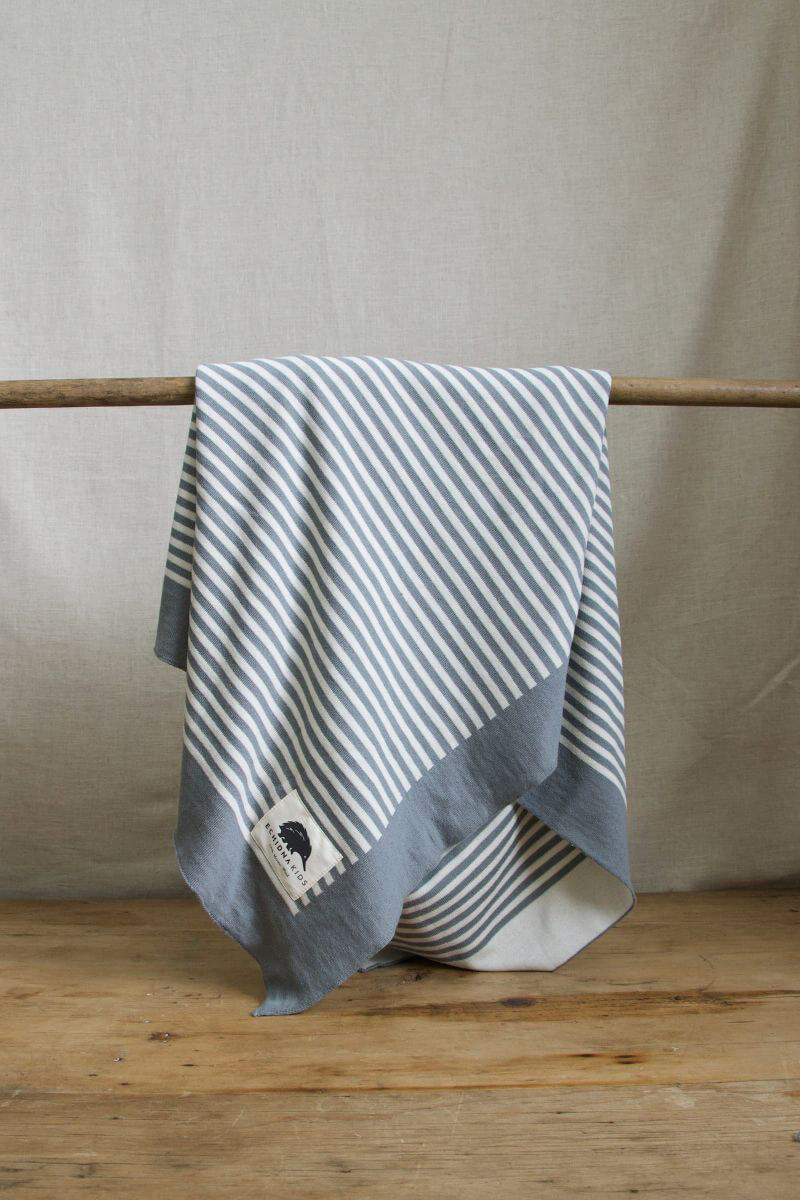 Stripe Blanket (Light Grey and Natural)