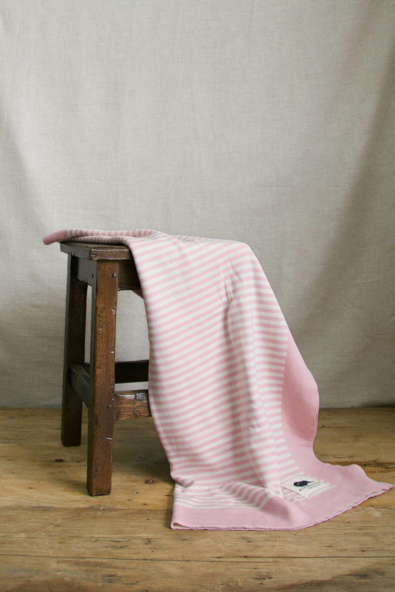 Stripe Blanket (Pink and Natural) - Image 2
