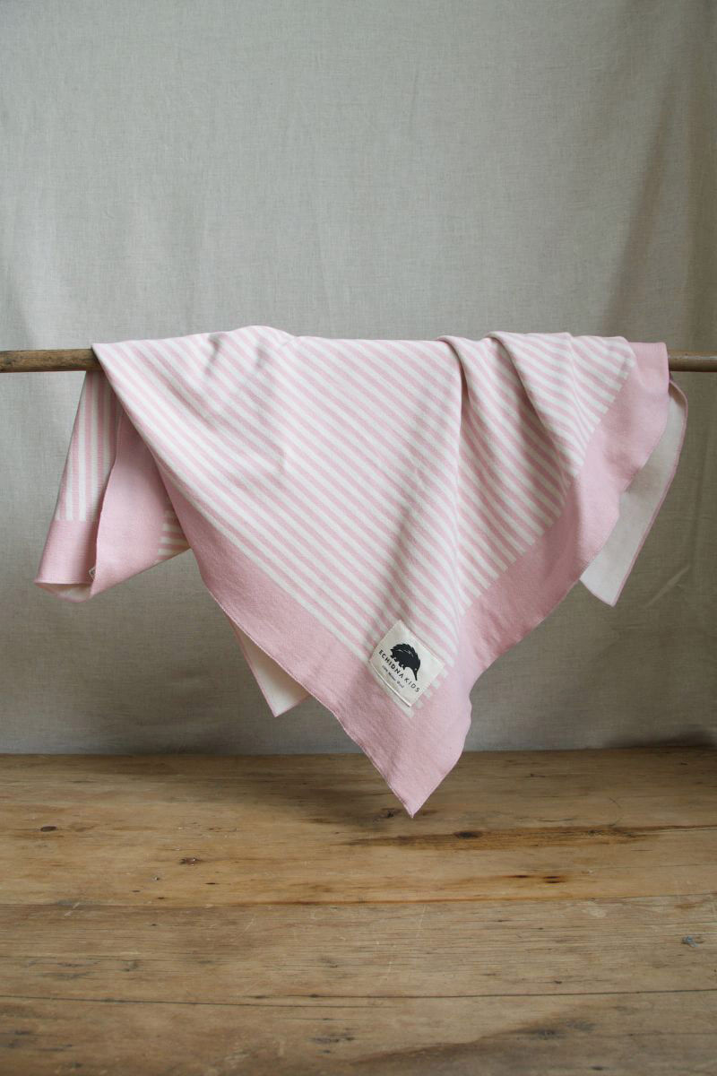 Stripe Blanket (Pink and Natural)